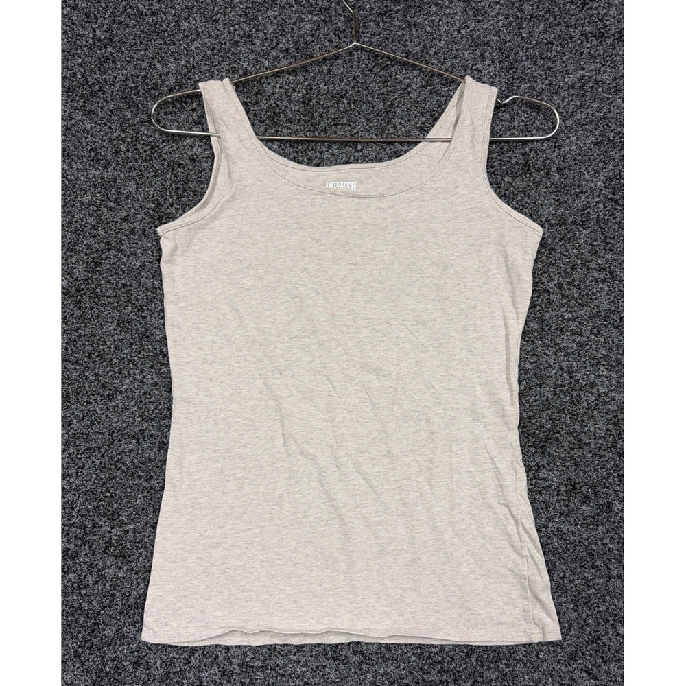 Duluth Tank Top Womens XS Gray Scoop Neck Cotton Stretch Layering Basic Utility